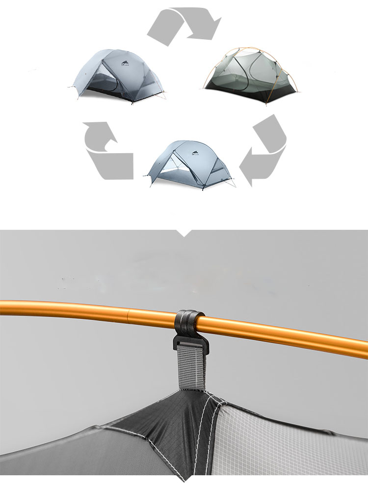 Cheap Goat Tents 3F UL GEAR 2 Person 4 Season 15D Camping Tent Outdoor Ultralight Hiking Backpacking Hunting Waterproof Tents Waterproof Coating Tents 